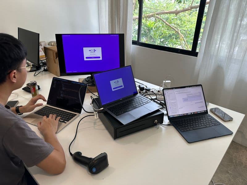 在 Trendtive 办公室测试零售POS系统